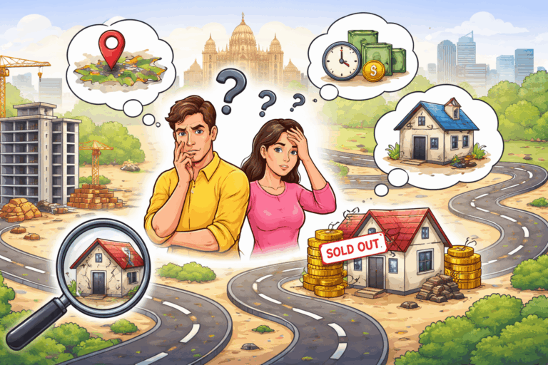 ready to move vs under construction flats in gandhinagar