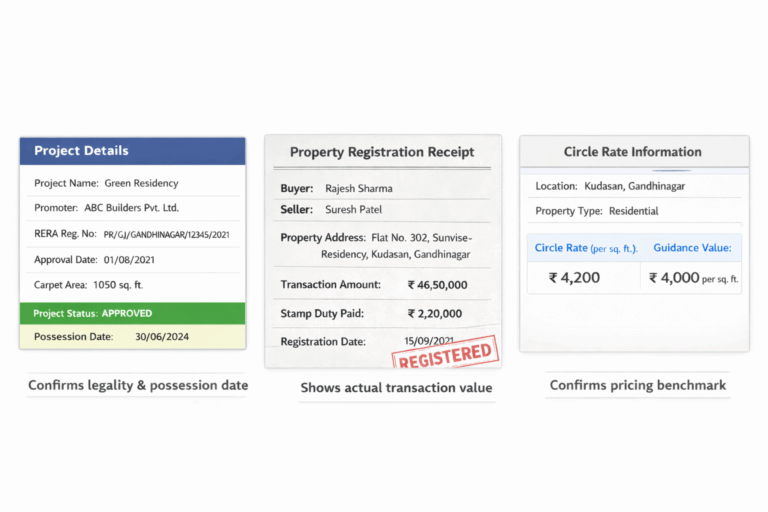 3 BHK Flat in Raysan Gandhinagar Under 70 Lakhs