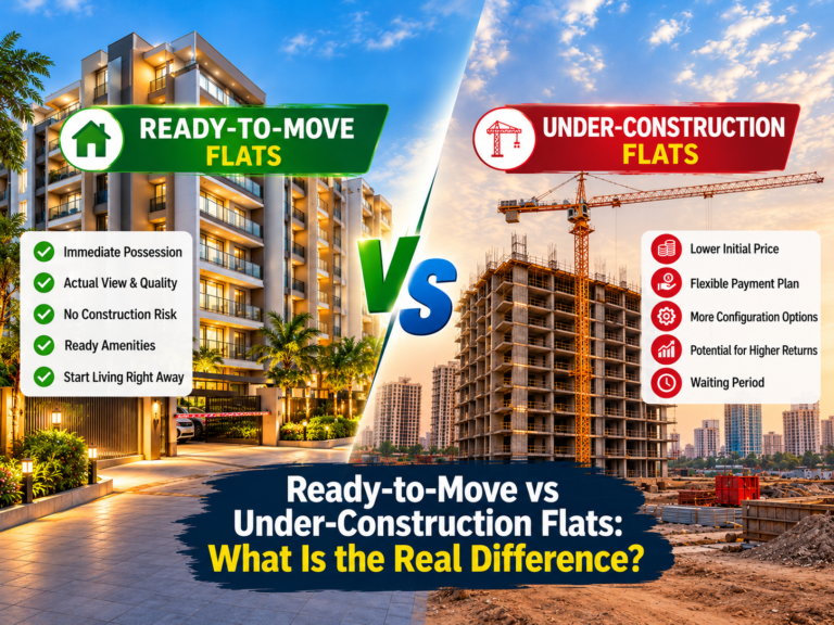 Ready-to-Move vs Under-Construction Flats in Gandhinagar – Which Should You Buy?