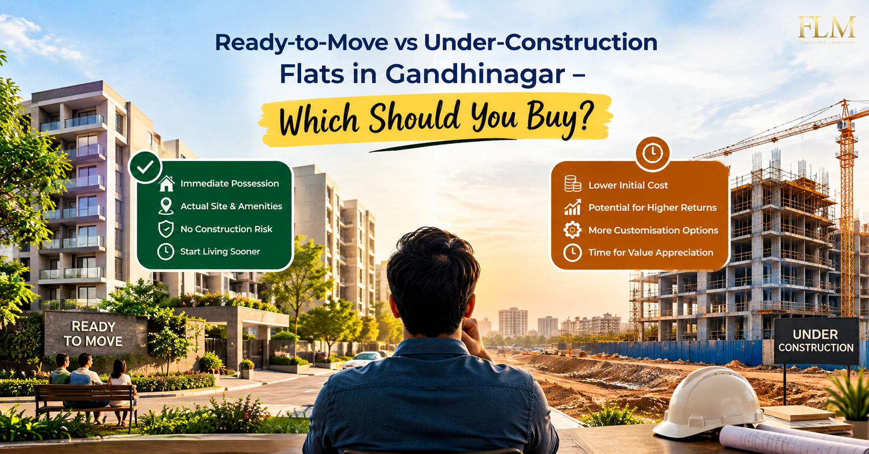 Ready-to-Move vs Under-Construction Flats in Gandhinagar – Which Should You Buy?