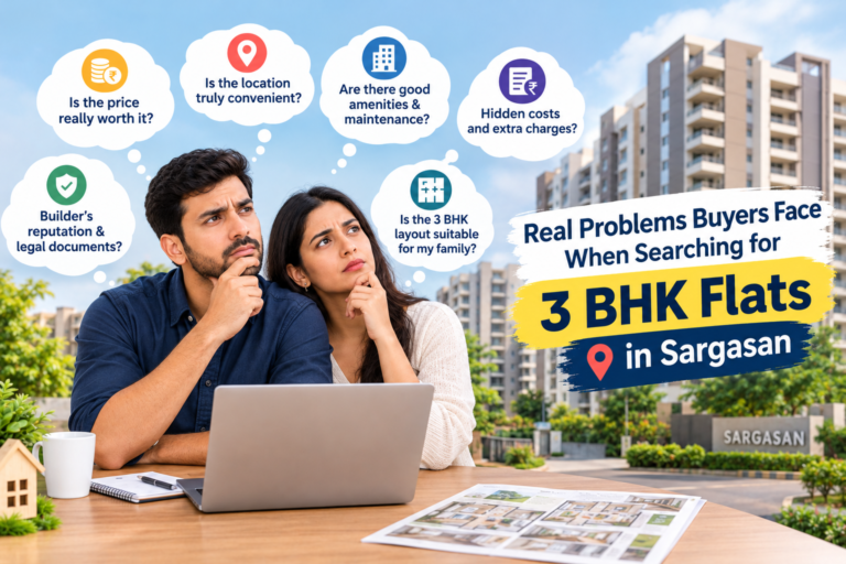 Top 3 BHK Flats in Sargasan Gandhinagar – Modern Homes with Great Connectivity