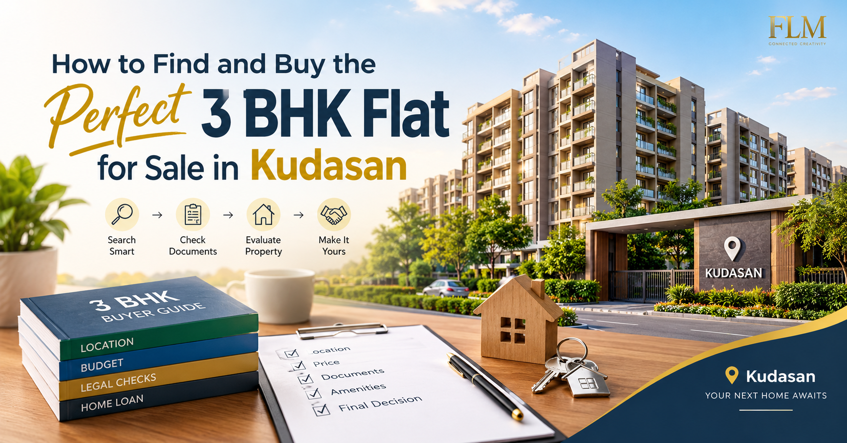 Ultimate Checklist Before Buying a 3 BHK Flat for Sale in Kudasan: A Complete Family Buyer’s Guide