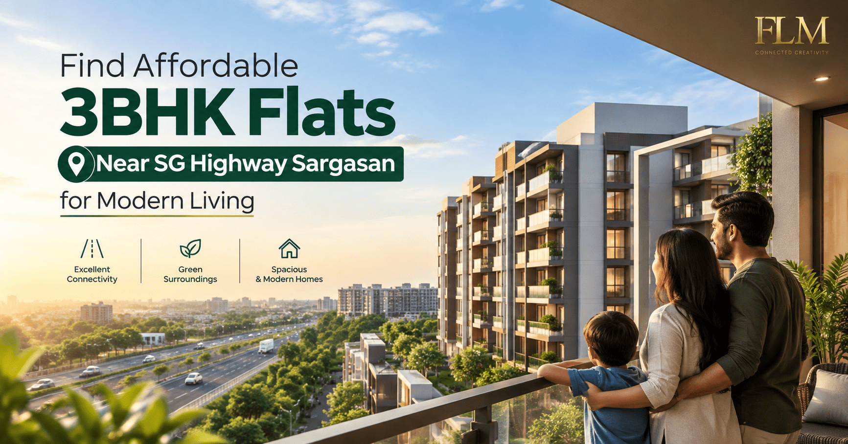 Find Affordable 3 BHK Flats Near SG Highway, Sargasan for Modern Living