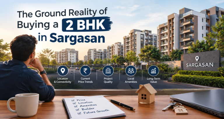 2 BHK Flats for Sale in Sargasan Gandhinagar Under ₹50 Lakhs: A Ground-Reality Buyer Guide