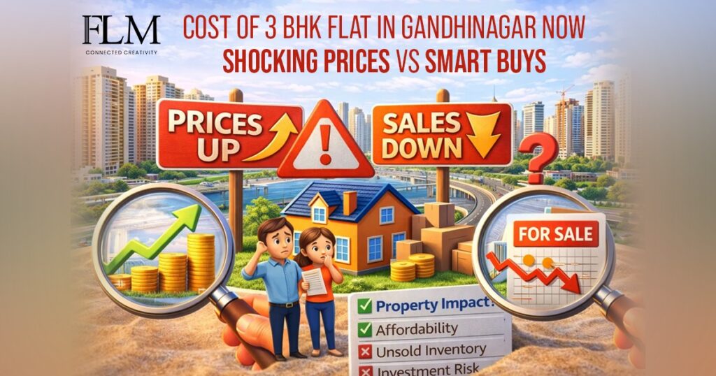 Cost of 3 BHK Flat in Gandhinagar