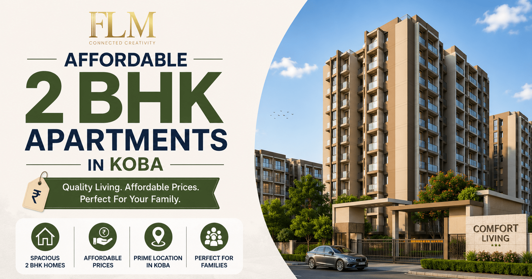 Affordable 2 BHK Apartments In Koba