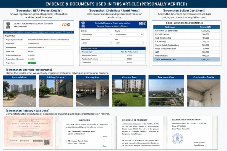 3 BHK flats in Gandhinagar under 1 crore