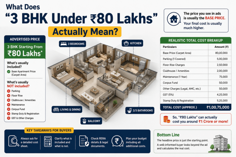 3 BHK Flat in Gandhinagar Under 80 Lakhs: A Buyer’s Guide for 2026